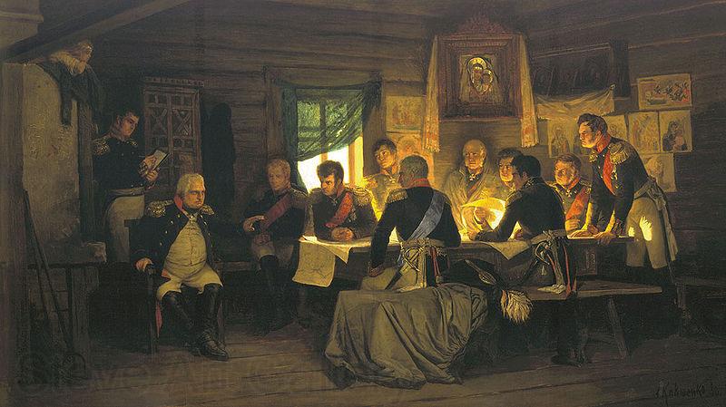 Alexey Danilovich Kivshenko Michail Illarionovich Kutuzov Spain oil painting art